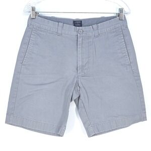 J‎ Crew Gramercy Shorts Mens 30 Gray Chino Flat Front Casual Cotton Twill Summer
